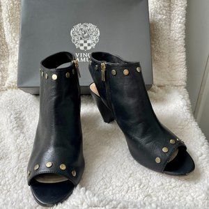 Vince Camuto Mod Leather Peep toe studded bootie